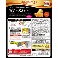 S＆B 濃厚好きのごちそう パルミジャーノとチェダーのWチーズカレー 中辛 1セット（3個） レンジ対応