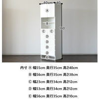 【軒先渡し】サン トイ ランドリーBOX 幅600×奥行400×高さ1800ｍｍ ピンク 45002 1台（直送品）