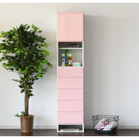 【軒先渡し】サン トイ ランドリーBOX 幅400×奥行400×高さ1800ｍｍ ピンク 45001 1台（直送品）