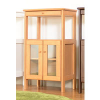 【軒先渡し】サン カシス 両開キャビネット 幅495×奥行350×高さ850ｍｍ ナチュラル 21128 1台（直送品）