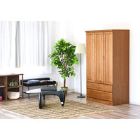 【設置込】サン オーシャン 服吊 衣類収納 幅1040×奥行580×高さ1830ｍｍ ナチュラル 15002 1台（直送品）