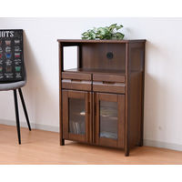 【軒先渡し】サン エルサ 電話台 幅600×奥行330×高さ850ｍｍ ブラウン 14072 1台（直送品）