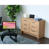 【軒先渡し】サン サブリナ チェスト 幅1195×奥行400×高さ780ｍｍ オーク 31109 1台（直送品）