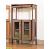 【軒先渡し】サン カシス 両開キャビネット 幅495×奥行350×高さ850ｍｍ ブラウン 21125 1台（直送品）