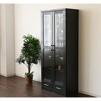 【軒先渡し】サン レイン 書棚 幅800×奥行385×高さ1800ｍｍ ブラック 87062 1台（直送品）