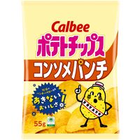 カルビー ポテトチップスコンソメパンチ 55g 　3袋