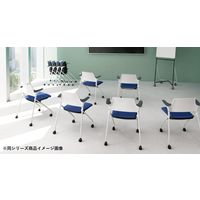 【組立設置込】プラス NEWMAL 会議イス ホワイトシェル モスグリーン MB-NM50S 1脚（直送品）