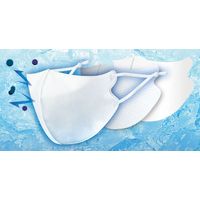 洗って使える不織布×ウレタンハイブリッドマスク 接触冷感 サイズ調整可能アジャスター付き 135×130mm(折りたたみ時) 熱中症対策 51922