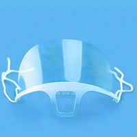 クリアマスク 5枚セット フェイスシールド 曇り止め 洗える 飛沫感染防止 接客 業務用 調理 飲食店 透明 感染症対策　フェイスカバー（直送品）