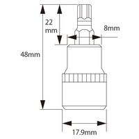 JTC TPスタープラスソケット 3/8XTP45 JTC35145TP 1個（直送品）