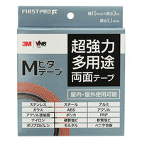 水上 超多用途両面テープ Mピタテープ 厚み1.1mm×15mm幅×3m巻 0288-00002 1巻（直送品）