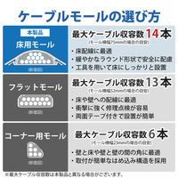 エレコム 床用モール （長サ1m・グレー） LD-GA1507/LG 1個（わけあり品）