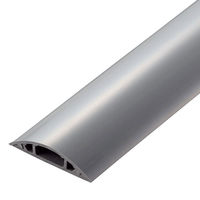 エレコム 配線カバー 床用 モール ( 長さ1m × 幅54mm ) R形状 グレー LD-GA1407MGY 1個（わけあり品）