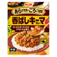 エスビー食品 あらびき肉＆ごろごろ野菜 香ばしキーマカレー 中辛 150g 1セット（1個×2）レンジ対応 レトルト
