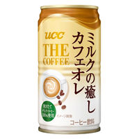 【アウトレット】UCC上島珈琲 UCC THE COFFEE ミルクの癒しカフェオレ 185g 1セット（6缶）