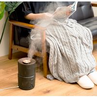 ライフオンプロダクツ ダブル抗菌 上部給水超音式波加湿器 PR-HF064-BK 1台