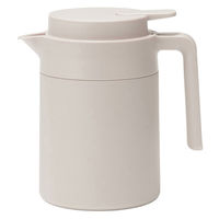 【まとめ買いセット】無印良品 広口で洗いやすい 保温保冷 卓上ポット グレーベージュ ０．８Ｌ 1セット（1個×2） 良品計画