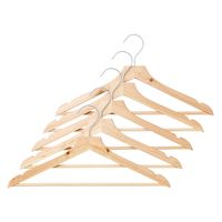 【まとめ買いセット】無印良品 節あり木製ハンガー 約幅４３ｃｍ ５本組 1セット（1個（5本組）×12） 良品計画