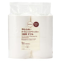 【まとめ買いセット】無印良品 やわらかいトイレットペーパー ３倍巻 ダブル ４個入り 1セット（1袋（4個入）×16） 良品計画