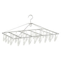 【まとめ買いセット】無印良品 アルミ角型ハンガー 40ピンチ 約幅61×奥行36cm 1セット（1個×5） 良品計画