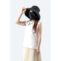 アルファックス UVプロテクト サファリハット シャイン ブラック AP-440703 1セット(10個入:1個入×10)（直送品）