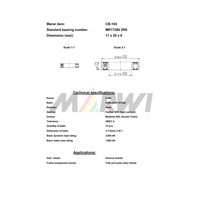 Marwi カートリッジベアリング CBー104 MR17286V 17×28×6 1セット(4個)（直送品）