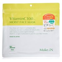 【アウトレット】Make.iN ビタミンC100 モイストフェイスマスク 30枚 5個 青和通商