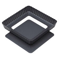 【アウトレット】タルト型 18cm 四角 底取式 000DL6139 1セット（1個×3） 製菓用品 貝印