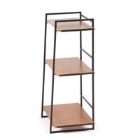 ウッド＆アイアン3段シェルフ ナチュラル　ラック　 studio CLIP