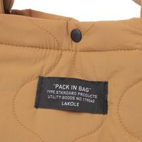 キルト2WAYショルダートートバッグ コヨーテ LAKOLE/ラコレ