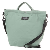 キルト2WAYショルダートートバッグ グリーン LAKOLE/ラコレ