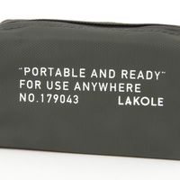 ポーチ　撥水 WRミニスクエアポーチ カーキ LAKOLE/ラコレ