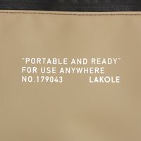 ポーチ　撥水 WRフラットポーチ ベージュ LAKOLE/ラコレ
