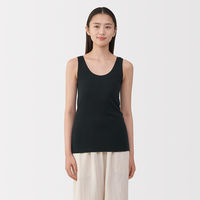 無印良品 レディース 婦人 あったか綿 タンクトップ 婦人Ｍ 黒 良品計画