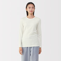 無印良品 レディース 婦人 あったか綿 厚手 クルーネック長袖Ｔシャツ 婦人Ｓ オフ白 良品計画