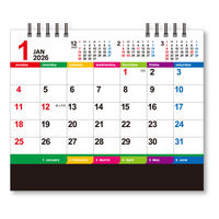 【2026年度版カレンダー】新日本カレンダー 卓上カレンダー カラーインデックス B6 KC516 1冊