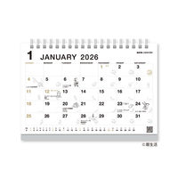 【アウトレット】【2026年度版カレンダー】新日本カレンダー 宙（そら）の卓上カレンダー（白） 8951 1冊