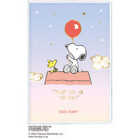 【2026年度版手帳】アートプリントジャパン 26D/M100 B7変形マンスリーピーナッツ ミニ／バルーン 1冊