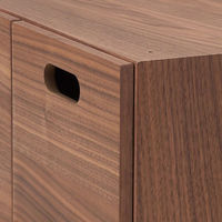 無印良品 スタッキングチェスト ハーフ 引出し2個 ウォールナット材突板 幅37×奥行28×高さ18.5cm 良品計画（わけあり品）