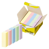 アスクル はたらく ふせん 付箋 極小ミニサイズ 25×7.5mm 1セット（1パック（25冊入）×10） オリジナル