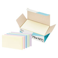 アスクル はたらく ふせん 付箋 大判 75×127mm 5色アソート 1セット（1パック（5冊入）×10） オリジナル