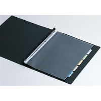 キングジム　クリアファイル 差し替え式　A4タテ背幅40mm　カラーベース　黒　139W（わけあり品）