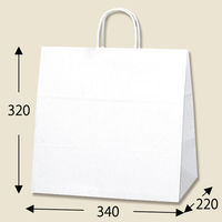 シモジマ 25チャームバッグ 34-1 晒白無地 003269102 1袋(50枚)（わけあり品）