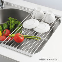 タマハシ 伸縮 水切り ラック シンク上 ワイド DS-11 1個（わけあり品）