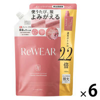 ReWEAR（リウェア） 再生柔軟剤 クラシックローズ＆ムスク 2.2倍大容量 詰め替え 1100mL 1セット(1個×6) I-ne