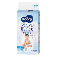 ムーニー マシュマロ肌ごこち モレ安心 おむつ テープ Ｌサイズ（9kg～14kg）1セット（48枚入×4パック）ユニ・チャーム