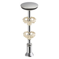 ガオナ 洗面用排水栓 洗面化粧台 直径36mm×全長101mm~114mm ポップアップ式 簡単交換 ヘアキャッチャー付き GA-MG066（直送品）