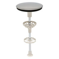 ガオナ 洗面用排水栓 洗面化粧台 直径72mm×全長159mm ポップアップ式 簡単交換 ヘアキャッチャー付き GA-MG073 1個（直送品）