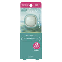 消臭力 クルマ用 フィールユー クリップタイプ 詰め替え2回分 ハーバルムスク 1セット（1個×2） 消臭剤 車 芳香剤 エステー