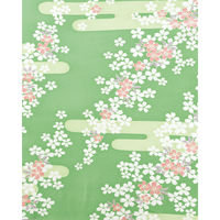 サーヴォ 【雲取花柄】茶衣着[上] グリーン M K3632 1着（直送品）